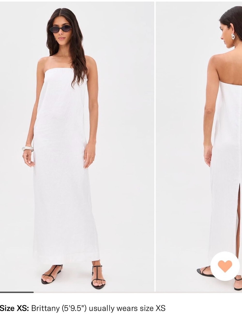 Reformation Tansy White Strapless Maxi Dress